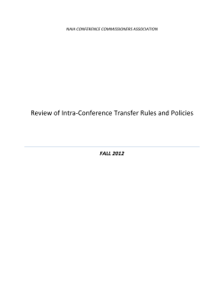 Review of Intra-Conference Transfer Rules and Policies