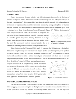 dna-templated chemical reactions