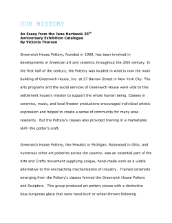 Pottery History - Greenwich House