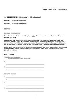 1. LISTENING ( 40 points ) ( 50 minutes )