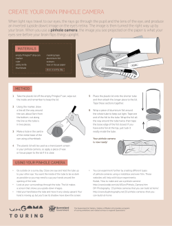 Activity Sheet - Create your own pinhole camera