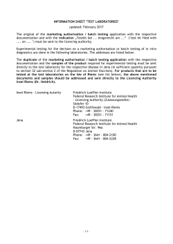 information sheet "test laboratories"