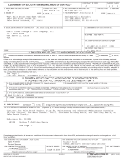 STANDARD FORM 30 AMENDMENT OF SOLICITATION