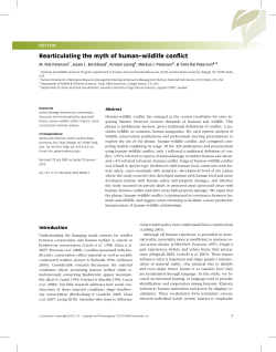 Rearticulating the myth of human&ndash;wildlife conflict