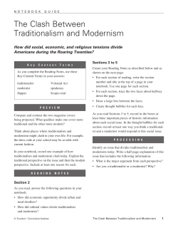 The Clash Between Traditionalism and Modernism