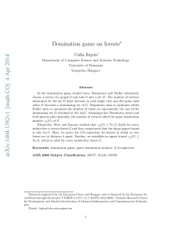 Domination game on forests