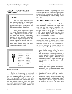LESSON 4: CONTOURS AND LANDFORMS