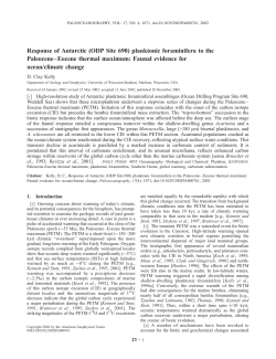 Response of Antarctic (ODP Site 690) planktonic foraminifera to the