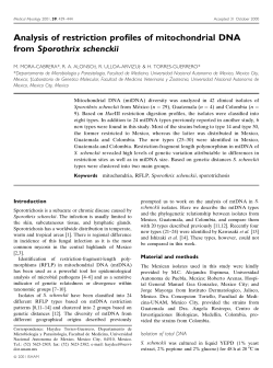 Analysis of restriction profiles of mitochondrial DNA from Sporothrix