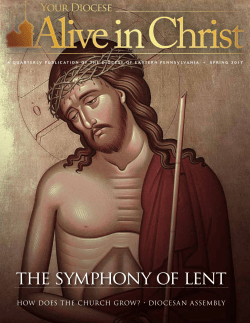 the symphony of lent - Diocese of Eastern Pennsylvania