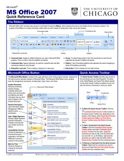 MS Office 2007 - UChicago IT Services