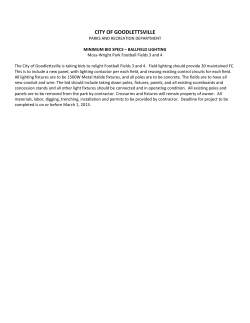 MINIMUM BID SPECS BALLFIELD LIGHTING