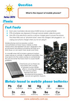 iToxic Question Fast Facts Metals found in mobile phone batteries