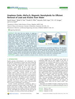 Graphene Oxide&ndash;MnFe2O4 Magnetic Nanohybrids for Efficient
