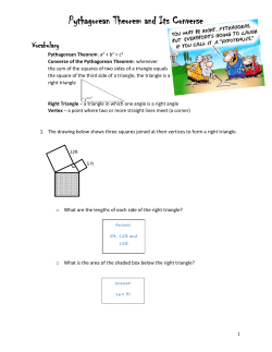 Pythagorean Theorem and Its Converse