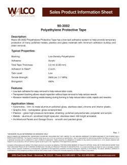 Data Sheet - Walco Corporation