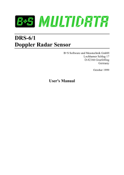 DRS-6/1 Doppler Radar Sensor