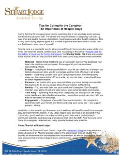 Tips for Caring for the Caregiver: The Importance of Respite Stays