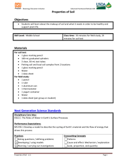 Properties of Soil - College of Agricultural Sciences