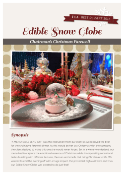 Edible Snow Globe - The International Caterers Association