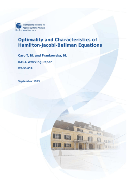 Optimality and Characteristics of Hamilton-Jacobi