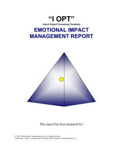 Emotional Impact Mgmt Report - Strategic Government Resources