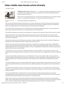 Urban middle class boosts school diversity