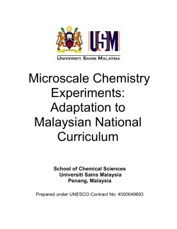Microscale Chemistry Experiments