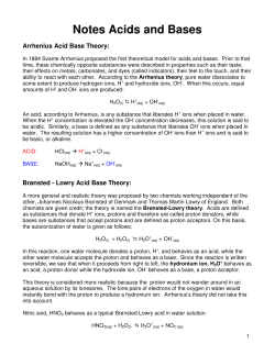 Notes Acids and Bases