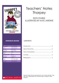Teachers` Notes Thorpey