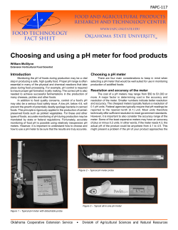 Choosing and using a pH meter for food products