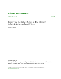 Preserving the Bill of Rights In The Modern Administrative