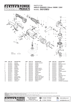 PARTS FOR: ANGLE GRINDER 125mm 1000W / 230V MODEL