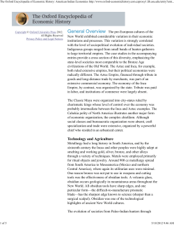The Oxford Encyclopedia of Economic History