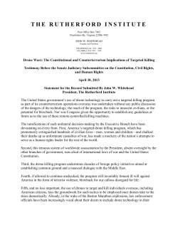 to read The Rutherford Institute`s testimony to the Senate Judiciary