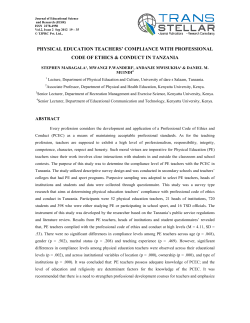 physical education teachers` compliance with professional code of