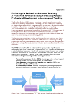 CPPD framework - Oxford Brookes University