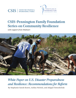 US Disaster Preparedness and Resilience