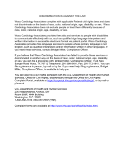 Notice of Nondiscrimination - Waco Cardiology Associates
