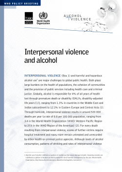interpersonal violence and alcohol