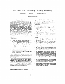 On the exact complexity of string matching