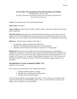 Procrastination-Proof Researching and Writing by Rebekah Sidman