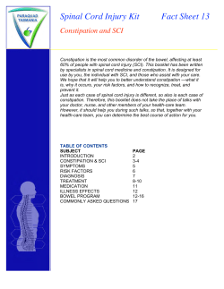 Spinal Cord Injury Kit Fact Sheet 13