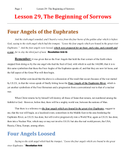 Lesson 29, The Beginning of Sorrows