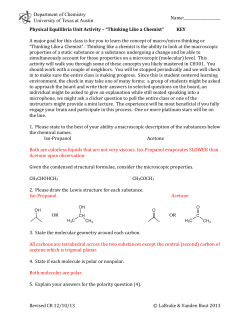 Thinking Like a Chemist