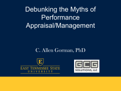Debunking the Myths of Performance Appraisal