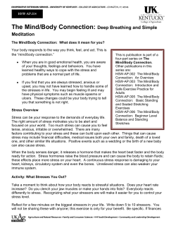 The Mind/Body Connection: Deep Breathing and Simple
