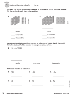 Number and Operations in Base Ten Les son
