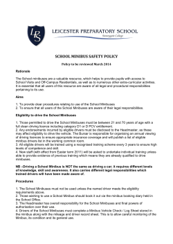 SCHOOL MINIBUS SAFETY POLICY