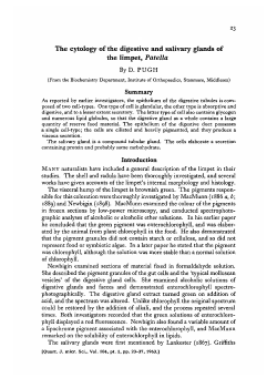 The cytology of the digestive and salivary glands of the limpet